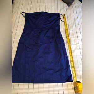 Blue mini dress; says size 10 but it’s snug - I’d say size 6